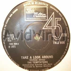 TEMPTATIONS — TAKE A LOOK AROUND / SMOOTH SAILING record label scan