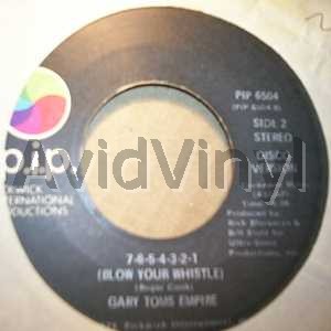 GARY TOMS EMPIRE — 7 6 5 4 3 2 1 / DISCO VERSION record label scan