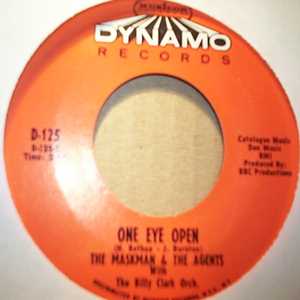 MASKMAN AND THE AGENTS — ONE EYE OPEN / YAW'LL record label scan