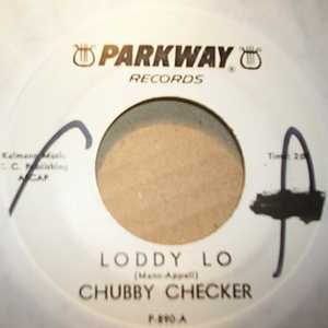 CHUBBY CHECKER — LOODY LO / HOOKA TOOKA record label scan
