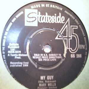 MARY WELLS — MY GUY / OH LITTLE BOY record label scan