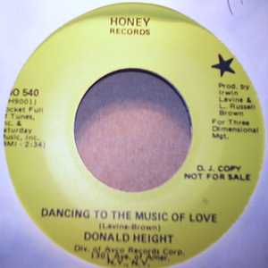 DONALD HEIGHT DANCING TO THE MUSIC OF LOVE / SAME