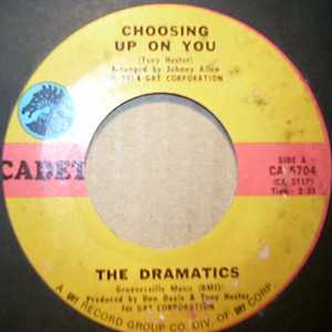 DRAMATICS — CHOOSING UP ON YOU / DOOR TO YOUR HEART record label scan