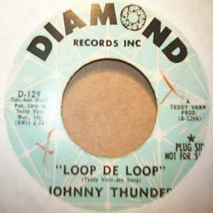 JOHNNY THUNDER — LOOP DE LOOP / DON'T BE ASHAMED record label scan
