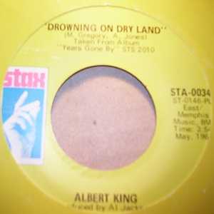 ALBERT KING — DROWNING ON DRY LAND / INSTRUMENTAL record label scan