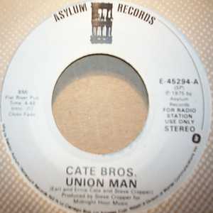 CATE BROS — UNION MAN / SAME record label scan