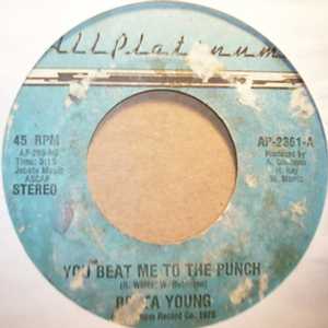 RETTA YOUNG — YOU BEAT ME TO THE PUNCH / MAYBE IT'S THE BEST THING record label scan