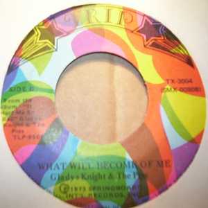 GLADYS KNIGHT AND THE PIPS — WHAT WILL BECOME OF ME / IT HURT ME SO BAD record label scan