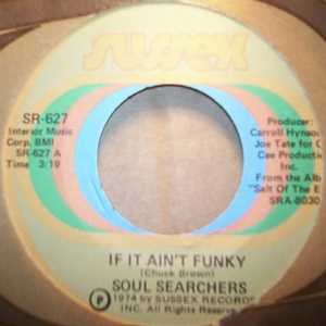 SOUL SEARCHERS — IF IT AIN'T FUNKY / WIND SONG record label scan
