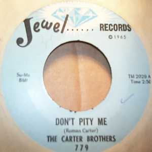CARTER BROTHERS — DON'T PITY ME / BLUES ON TOUR record label scan