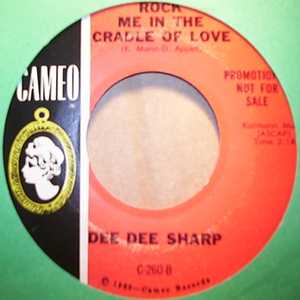 DEE DEE SHARP — ROCK ME IN THE CRADLE OF LOVE / YOU'LL NEVER BE MINE record label scan