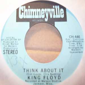 KING FLOYD — THINK ABOUT IT / SAME record label scan