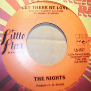 NIGHTS — LET THERE BE LOVE / COUNTRY GIRL record label scan