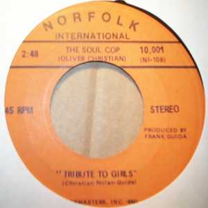 SOUL COP — TRIBUTE TO GIRLS / I KEEP COMING BACK FOR MORE record label scan