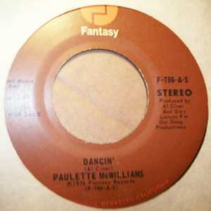 PAULETTE MCWILLIAMS — DANCIN' / SAME record label scan