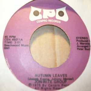 JON-WITE GROUP — AUTUMN LEAVES / SAME record label scan