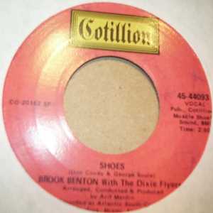 BROOK BENTON WITH THE DIXIE FLYERS — SHOES / LET ME FIX IT record label scan