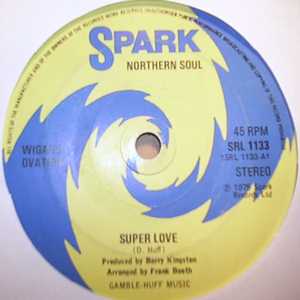 WIGANS OVATION — SUPER LOVE / STAND IN LINE record label scan