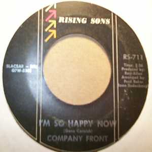 COMPANY FRONT — I'M SO HAPPY NOW / NOT TODAY record label scan