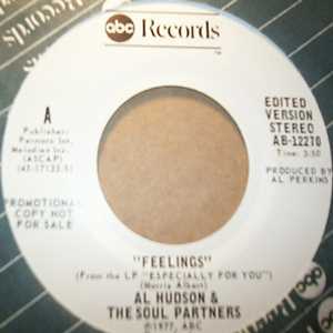 AL HUDSON AND THE SOUL PARTNERS — FEELINGS / SAME record label scan