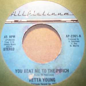 RETTA YOUNG — YOU BEAT ME TO THE PUNCH / MAYBE IT'S THE BEST THING record label scan