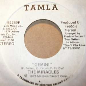 MIRACLES — GEMINI / SAME record label scan