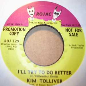 KIM TOLLIVER I'LL TRY TO DO BETTER / LET THEM TALK