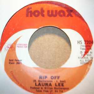 LAURA LEE — RIP OFF / TWO LOVELY PILLOWS record label scan