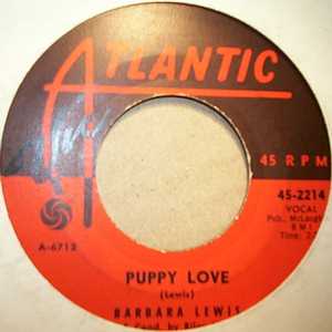 BARBARA LEWIS — PUPPY LOVE / SNAP YOUR FINGERS record label scan