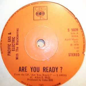 PACIFIC GAS AND ELECTRIC — ARE YOU READY / STAGGOLEE record label scan