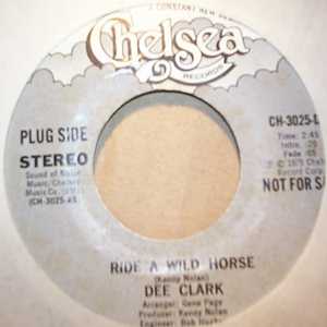 DEE CLARK — RIDE A WILD HORSE / SAME record label scan