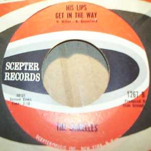 SHIRELLES — HIS LIPS GET IN THE WAY / SHA-LA-LA record label scan