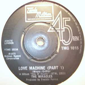 MIRACLES — LOVE MACHINE / PT2 record label scan
