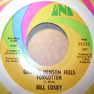BILL COSBY — GROVER HENSON FEELS FORGOTTEN / INSTRUMENTAL record label scan
