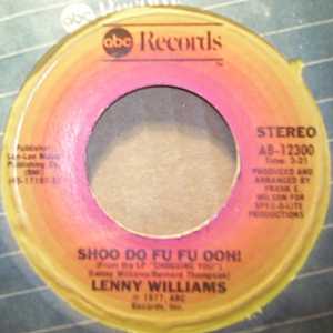 LENNY WILLIAMS — SHOO DO FU FU OOH! / TRUST IN ME record label scan