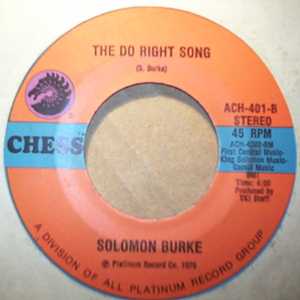 SOLOMON BURKE — DO RIGHT SONG / I'LL NEVER STOP LOVING YOU record label scan
