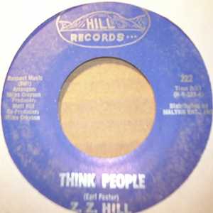 Z Z HILL — THINK PEOPLE / DON'T MAKE ME PAY FOR HIS MISTAKES record label scan