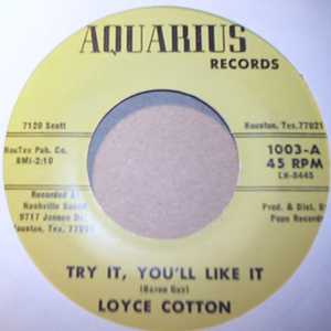 LOYCE COTTON TRY IT, YOU'LL LIKE IT / EVERYBODY WANTS TO BE THE PRESIDENT