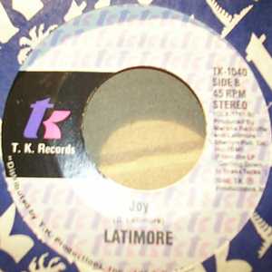 LATIMORE — JOY / TAKE ME TO THE MOUNTAIN TOP record label scan