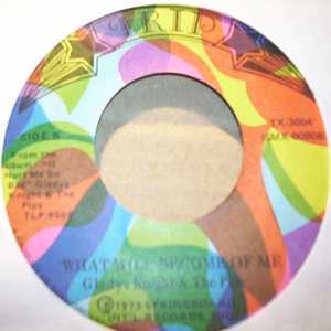 GLADYS KNIGHT AND THE PIPS — WHAT WILL BECOME OF ME / IT HURT ME SO BAD record label scan