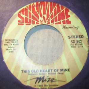 MIZZ — THIS OLD HEART OF MINE / TELL THE TRUTH record label scan