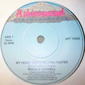 ROCQ-E HARRELL — MY HEART KEEPS BEATING FASTER / INSTRUMENTAL record label scan