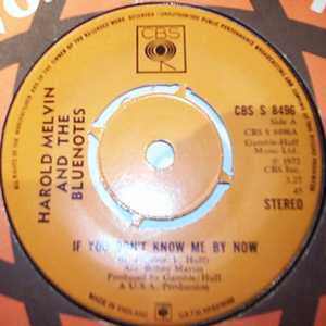 HAROLD MELVIN AND THE BLUENOTES — IF YOU DON'T KNOW ME BY NOW / LET ME INTO YOUR WORLD record label scan
