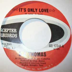 B J THOMAS — IT'S ONLY LOVE / YOU DON'T LOVE ME ANYMORE record label scan