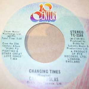 CARL DOUGLAS — CHANGING TIMES / DANCE THE KUNG FU record label scan