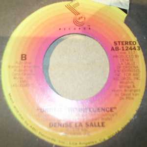 DENISE LA SALLE — UNDER THE INFLUENCE / P.A.R.T.Y. record label scan