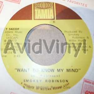 SMOKEY ROBINSON WANT TO KNOW MY MIND / SWEET HARMONY