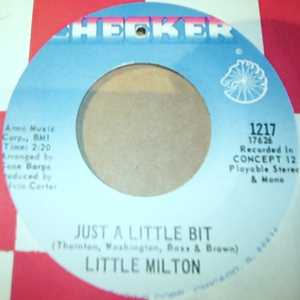 LITTLE MILTON — JUST A LITTLE BIT / SPRING record label scan