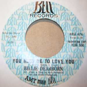 BILLIE DEARBORN — YOU NEED ME TO LOVE YOU / MACDOUGAL STREET BLUES record label scan