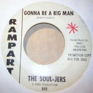 SOUL JERS — GONNA BE A BIG MAN / CRAZY LITTLE THINGS record label scan